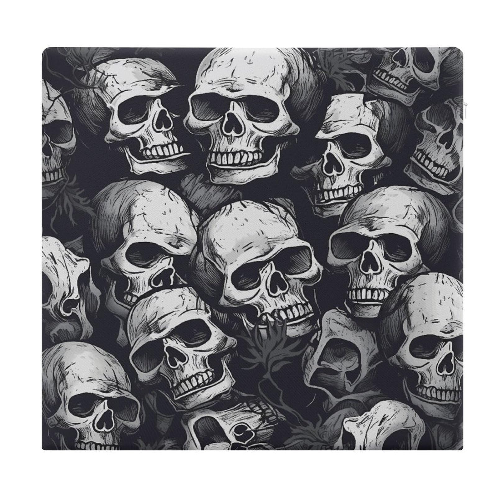 Adfgyerh Style Skulls Pattern1 Cushions Memory Foam For Adults, Seat Cushion Chair Pads Soft, Square Pillows For Dining, Kitchen, Office, Patio Chairs