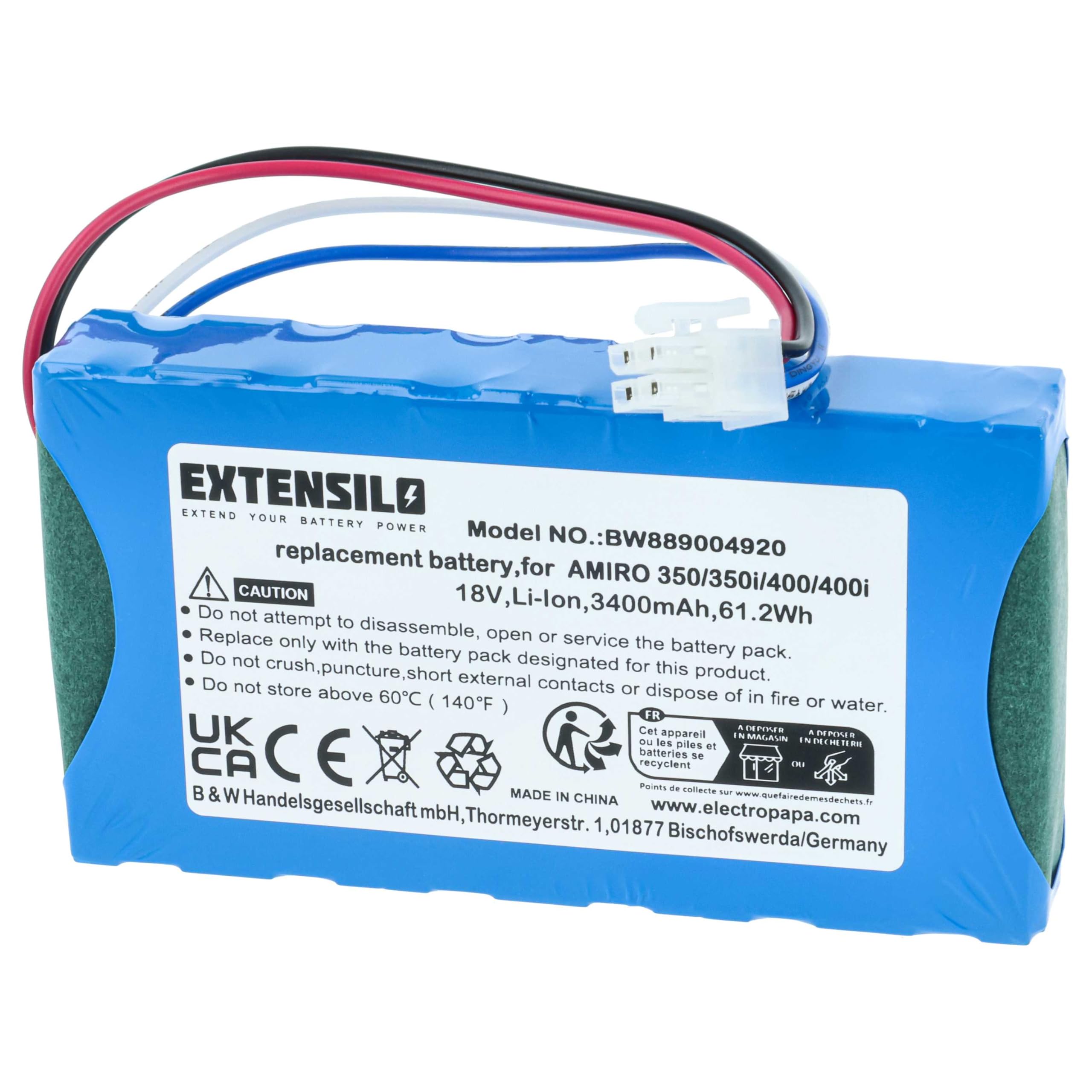 Zamiennik baterii do Yard Force 1920726, GMBE-SP10283, GMBE-SP11571 do kosiarki robotycznej (3400 mAh, 18 V, Li-Ion)