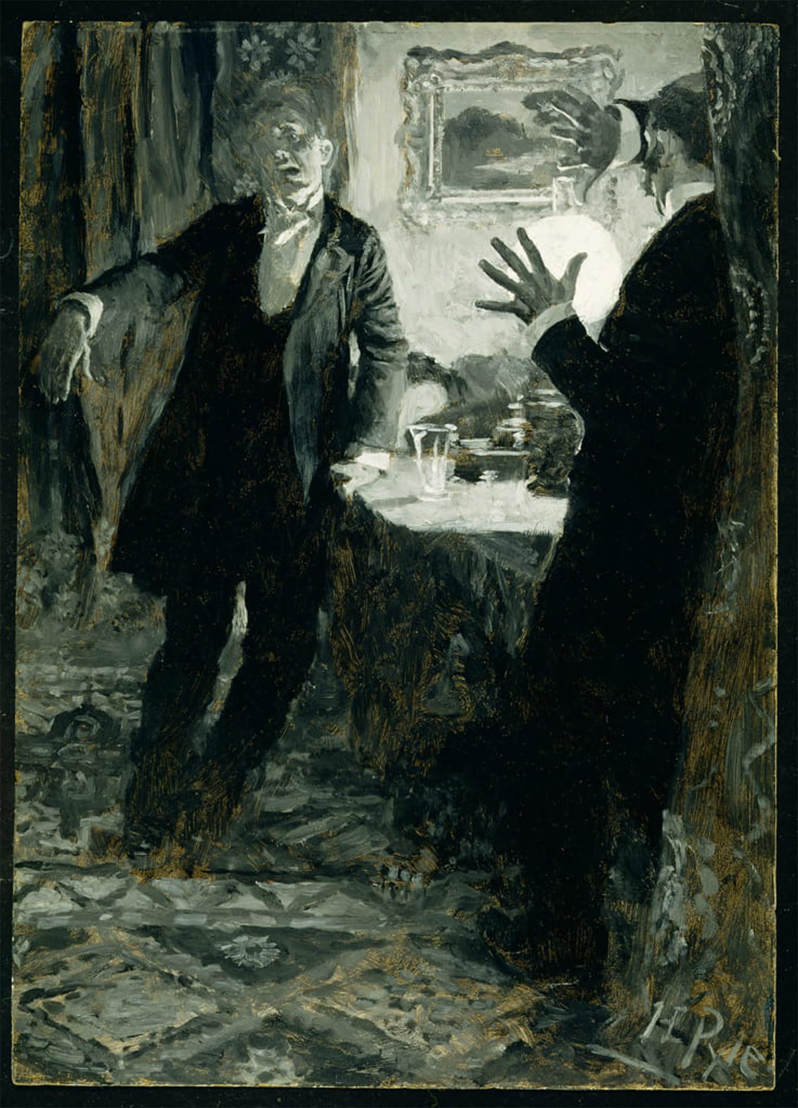 POSTERIIk Famous Print Pop Art Wall Art Graffiti He Put the Glass to His Lips and Drank At One Gulp by Howard Pyle Art Prints for Home Decor 60x90cm