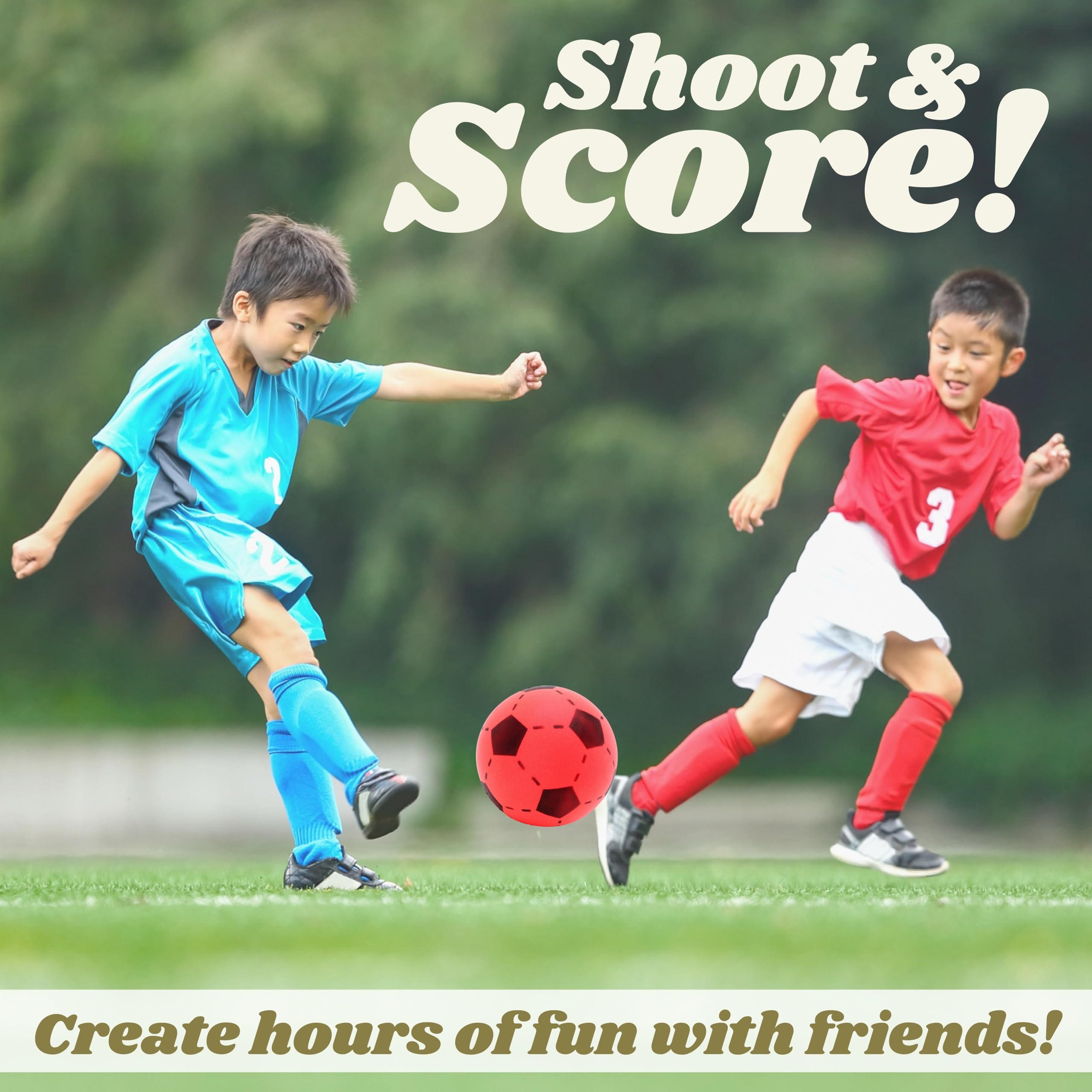 Toyland® 20cm (8") Colourful Soft Foam Football - Summer Beach Games - Indoor/Outdoor Sports Toys - 1 Colour chosen at random - Image 4
