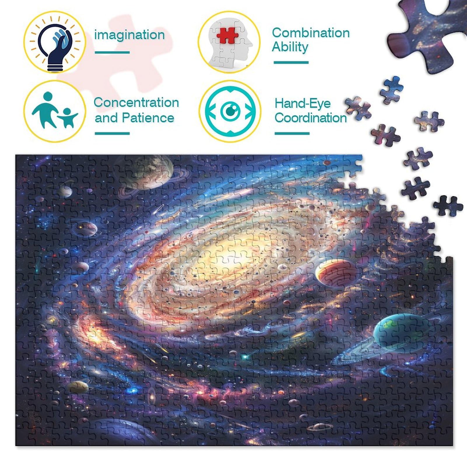 300 Teile Universum Puzzle Für Erwachsene - Kosmisches Weltraum Motiv Zum Rahmen