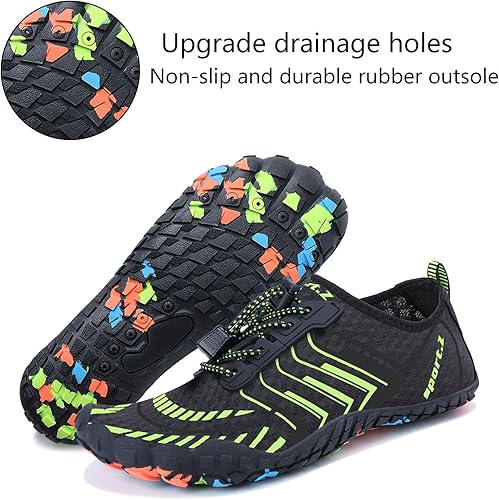 Miniatura 5 de MAYZERO Zapatos de agua para hombres y mujeres, zapatos de surf, playa, piscina, zapatos de punta ancha, senderismo, zapatos de agua, zapatillas