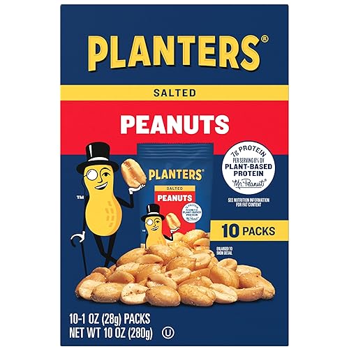 Planters Cacahuetes salados (paquete de 60 unidades, 6 cajas de 10 bolsas)