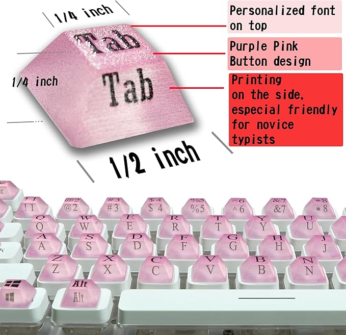 80 Piezas Pegatinas para Teclado Silicona Púrpura miniatura 2