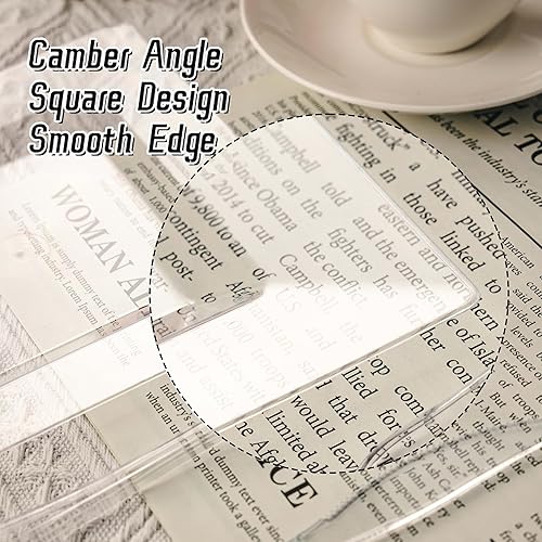 Miniatura 4 de N9R Paquete de 70 platos de postre de plástico transparente, platos cuadrados de plástico transparente de 6.5 pulgadas, platos duros para