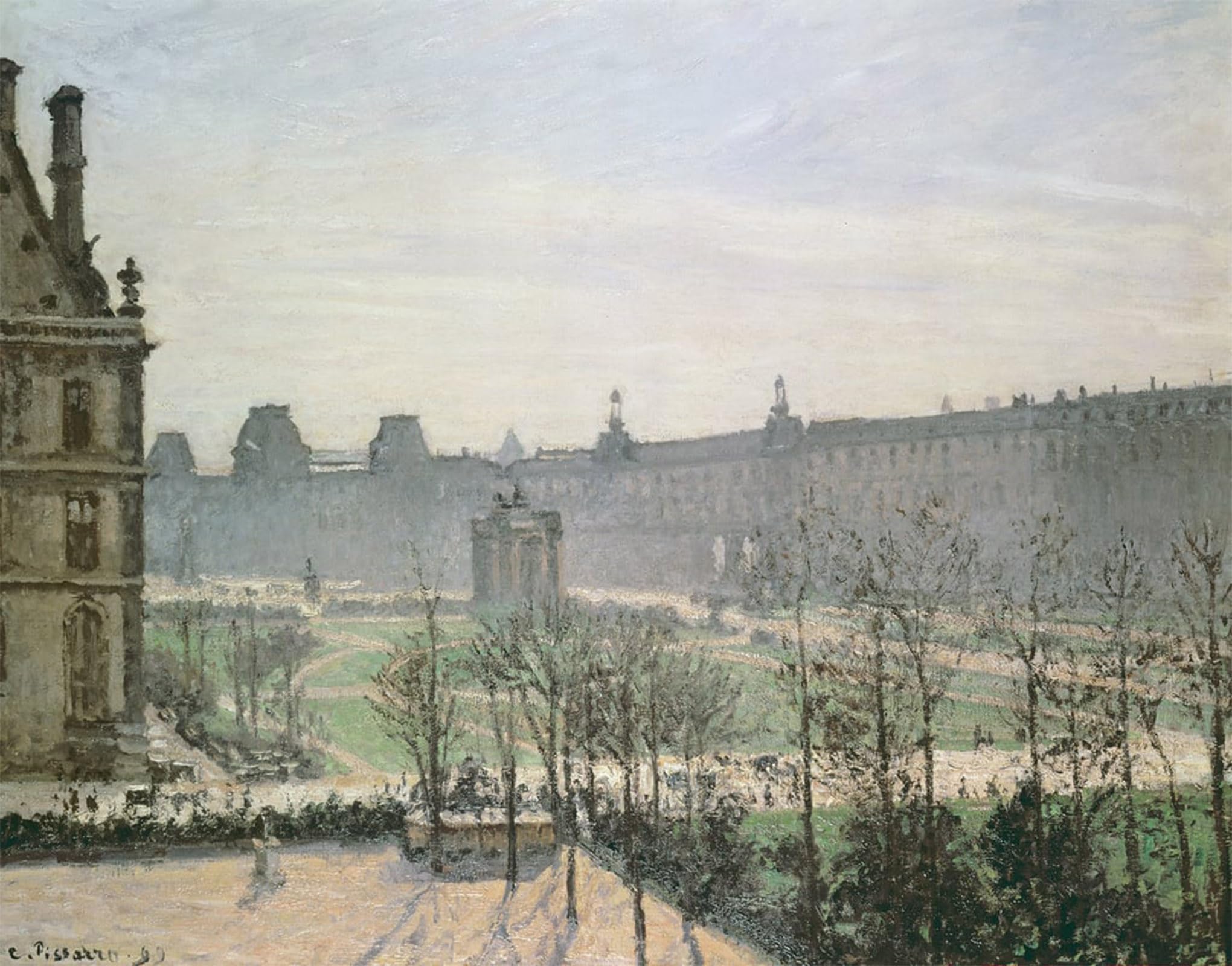 POSTERIIk Vintage Print Pop Art Landscape Artwork the Tuileries by Camille Jacob Pissarro Art Prints for Office Home Decor 60x90cm
