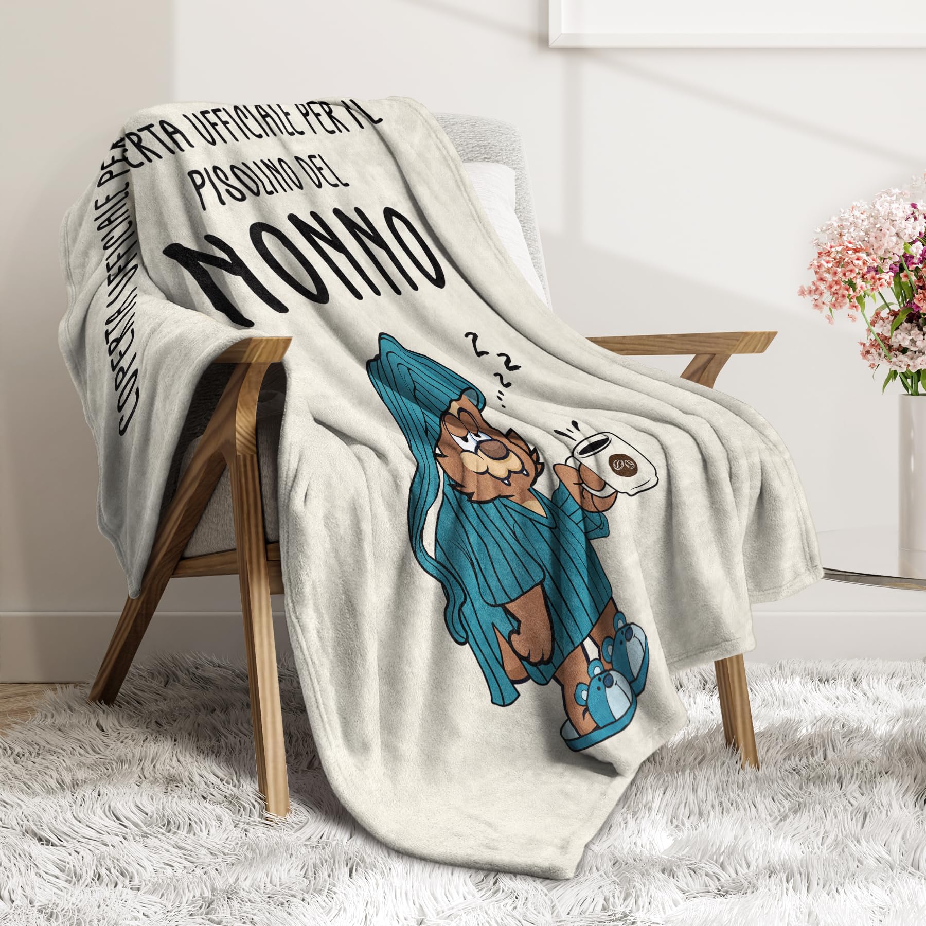 Masuecoin - 50x60 Pollici Coperta In Flanella, Regalo Per Nonno, Compleanno, Festa Del Nonno E Natale, Idee Regalo Uniche