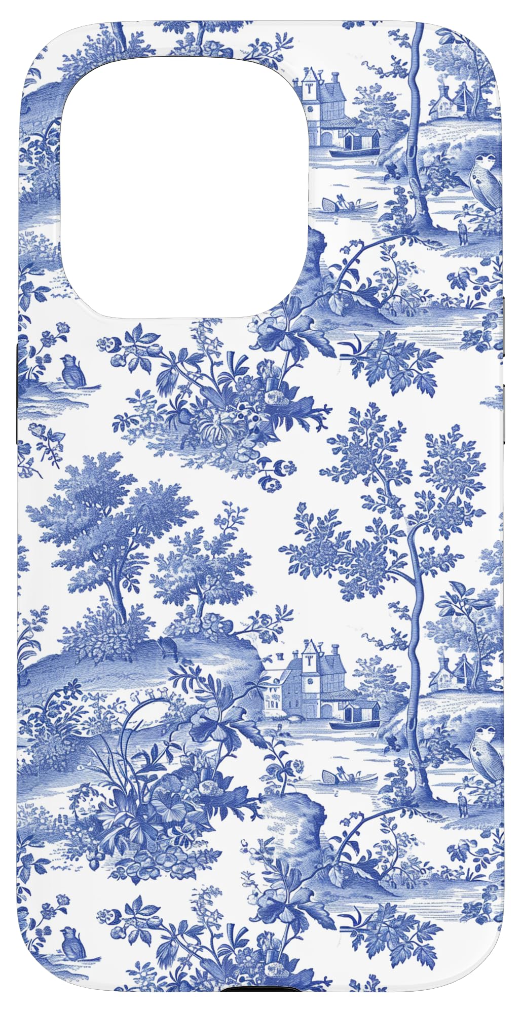 Toile de Jouy Pattern Case for iPhone 15 Pro