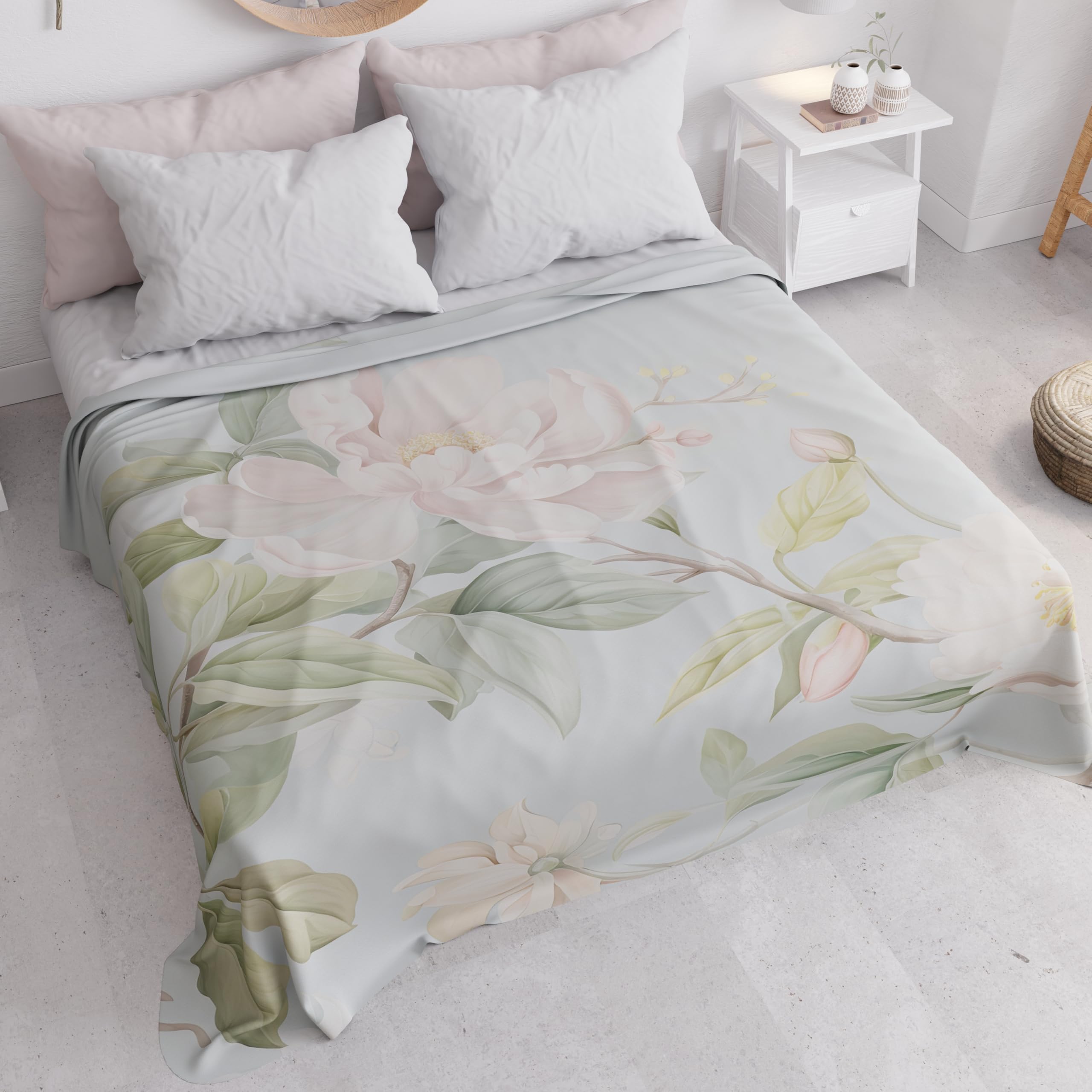 PETTI Artigiani Italiani - Spring Summer Single Bedspread Lightweight Single Bed Sheet 172 Floral 100% Made in Italy - Image 3