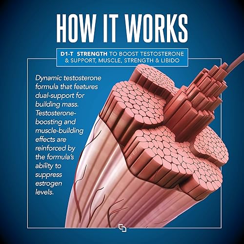 Miniatura 6 de D1-T refuerzo de testosterona de fuerza para hombres ganador de masa con ácido D-aspártico - Monster Muscle Mass-Building - Refuerzo de prueba de