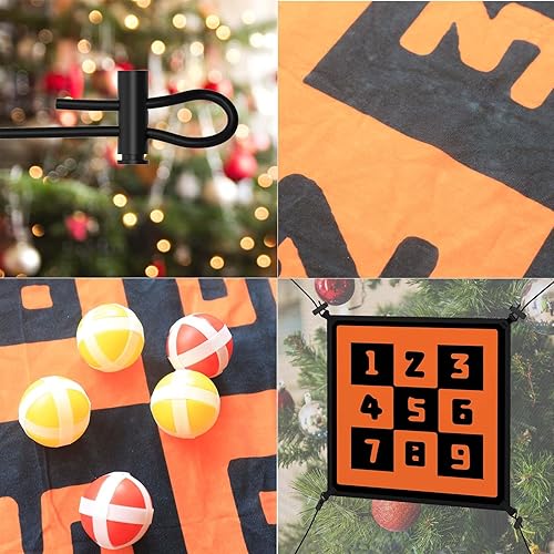 Miniatura 5 de Jumpfly 8 FT10 FT12 FT14 FT Trampoline Kids Dart Board Game Set, Recreational Trampolines Board Games Accessory with 10 Balls - Indoor Outdoor