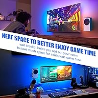 Vista 6 de FLYDOO Steel Wall Mount Bracket Compatible with Xbox Series S Console, Heavy Duty Wall Stand Holder Mount Near or Behind TV, Black