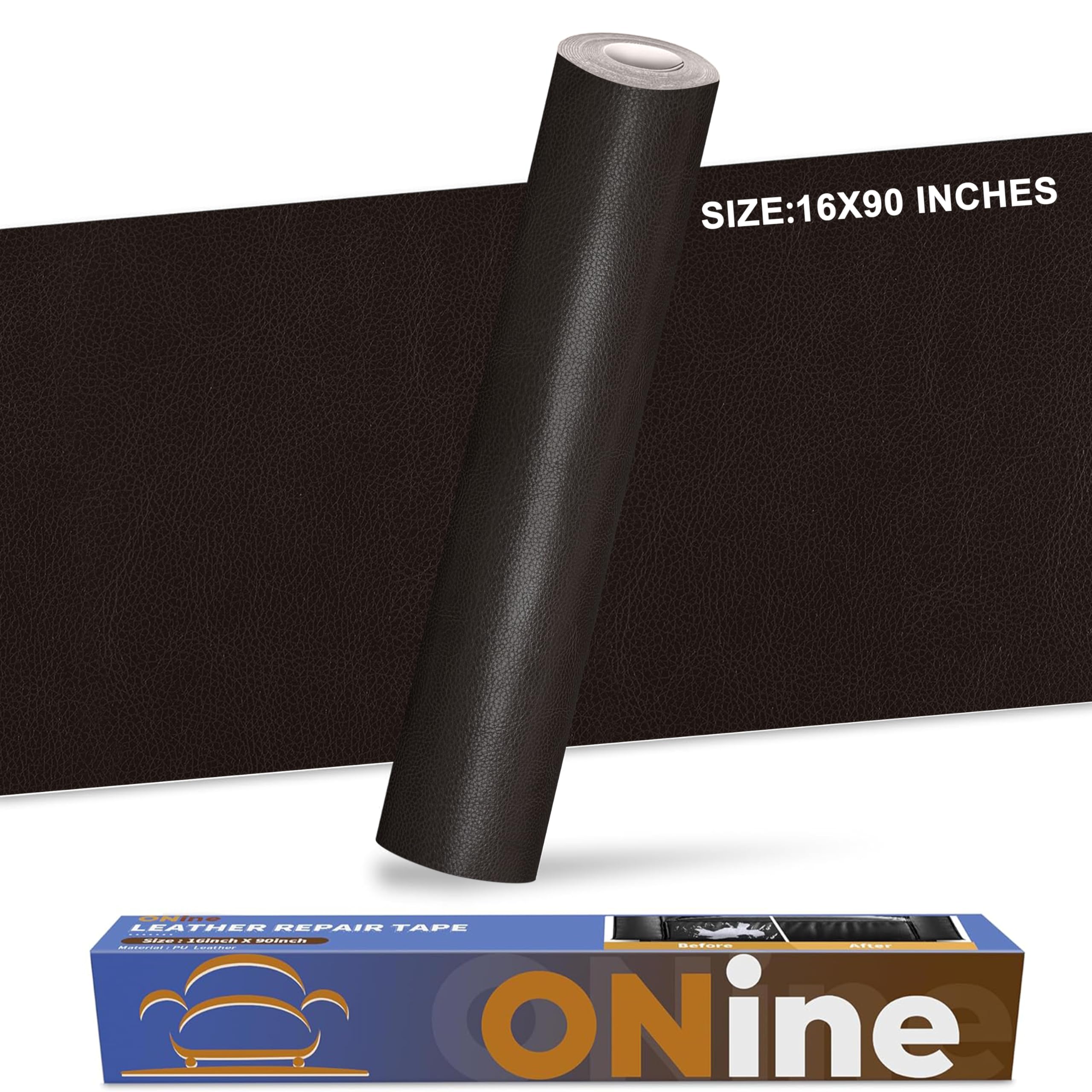 ONine Leather Repair Patch 16 x 90 Black Brown