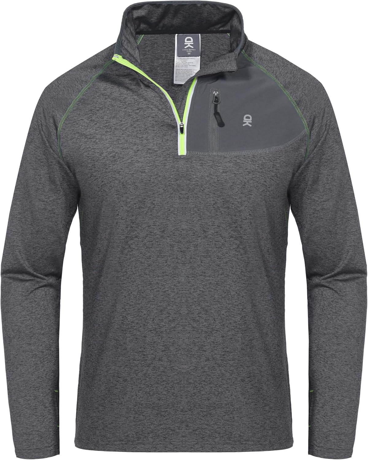 Little Donkey Andy Men's Long Sleeve Quick Dry Lightweight Running Exercise Sports T-Shirt Top