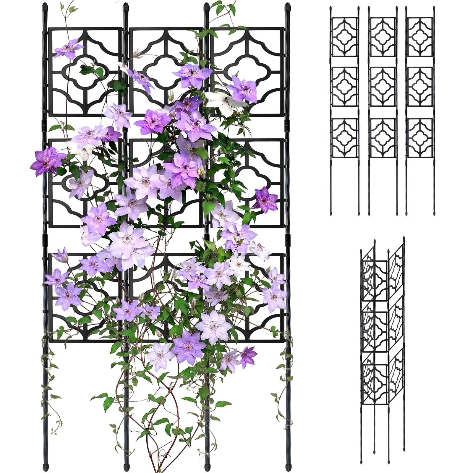 Photo 1 of 5.25FT Garden Trellis for Climbing Plants, Wall Trellis, 63 Inch Support Fence Climbing Plant Frame Outdoor and Indoor, Privacy Screen Plant Support Fence for Ivy Vines Vegetable Flower