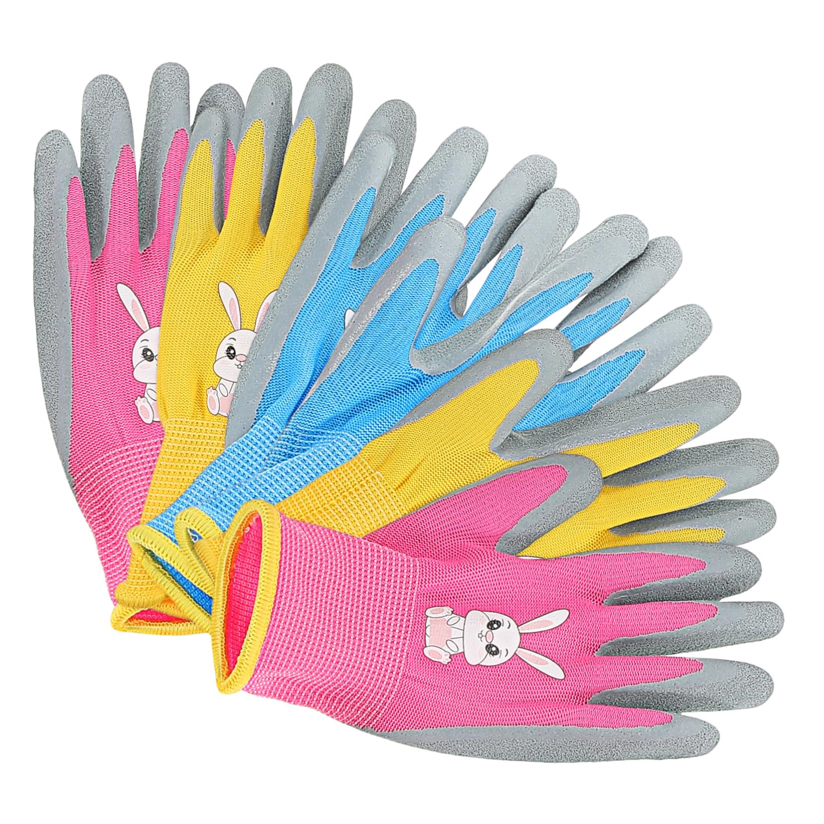 IWOWHERO Boys and Girls Outdoor Protective Gloves 3 Pack Garden Gloves for Toddlers for Boys and Girls Safe