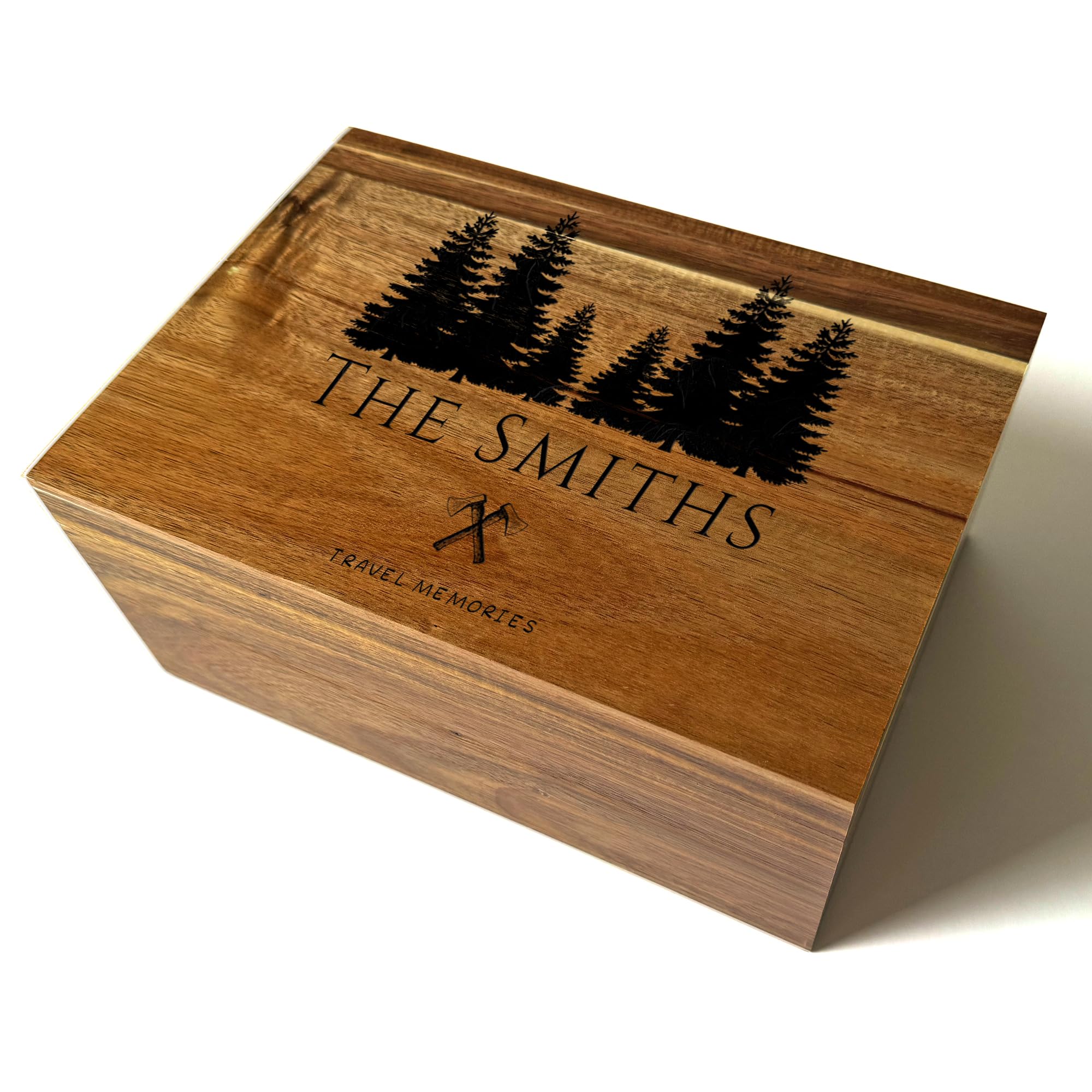 Scatola dei ricordi da viaggio – La nostra scatola dei ricordi dell'avventura, regalo personalizzato per coppie, in legno di bambù, per coppie, per conservare biglietti, regali di San Valentino, 28 x