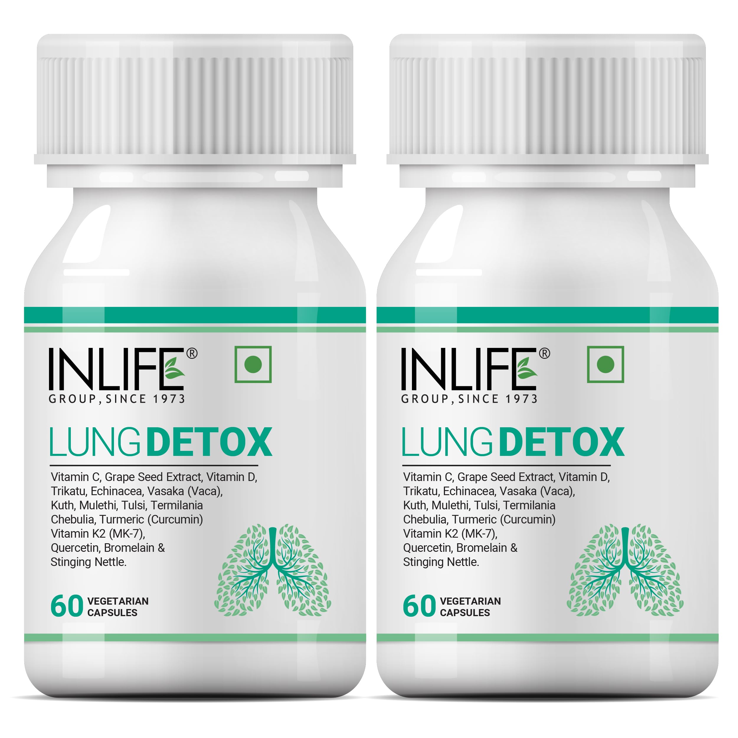 See full amazon price history chart for INLIFE Lung Detox Supplement | Stinging Nettle, Echinacea, Quercetin, Mulethi, Curcumin, Bromelain | Supports Healthy Lungs - 60 Vegetarian Capsules (Pack of 2, 120) INLIFE Lung Detox Supplement | Stinging Nettle, Echinacea, Quercetin, Mulethi, Curcumin, Bromelain | Supports Healthy Lungs - 60 Vegetarian Capsules (Pack of 2, 120) (B0CRHP11QC) Amazon Price History, Amazon Price Tracker