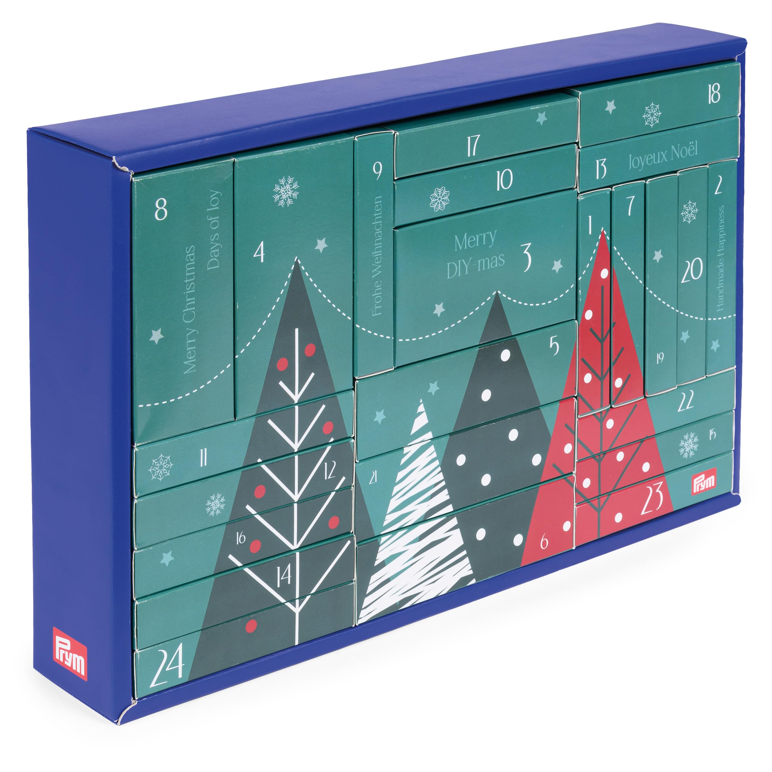 Prym Calendrier de l’Avent DIY 2026 – 24 surprises créatives pour 8 projets de loisirs créatifs, avec matériel inclus et tutoriels vidéo, édition limitée de Noël