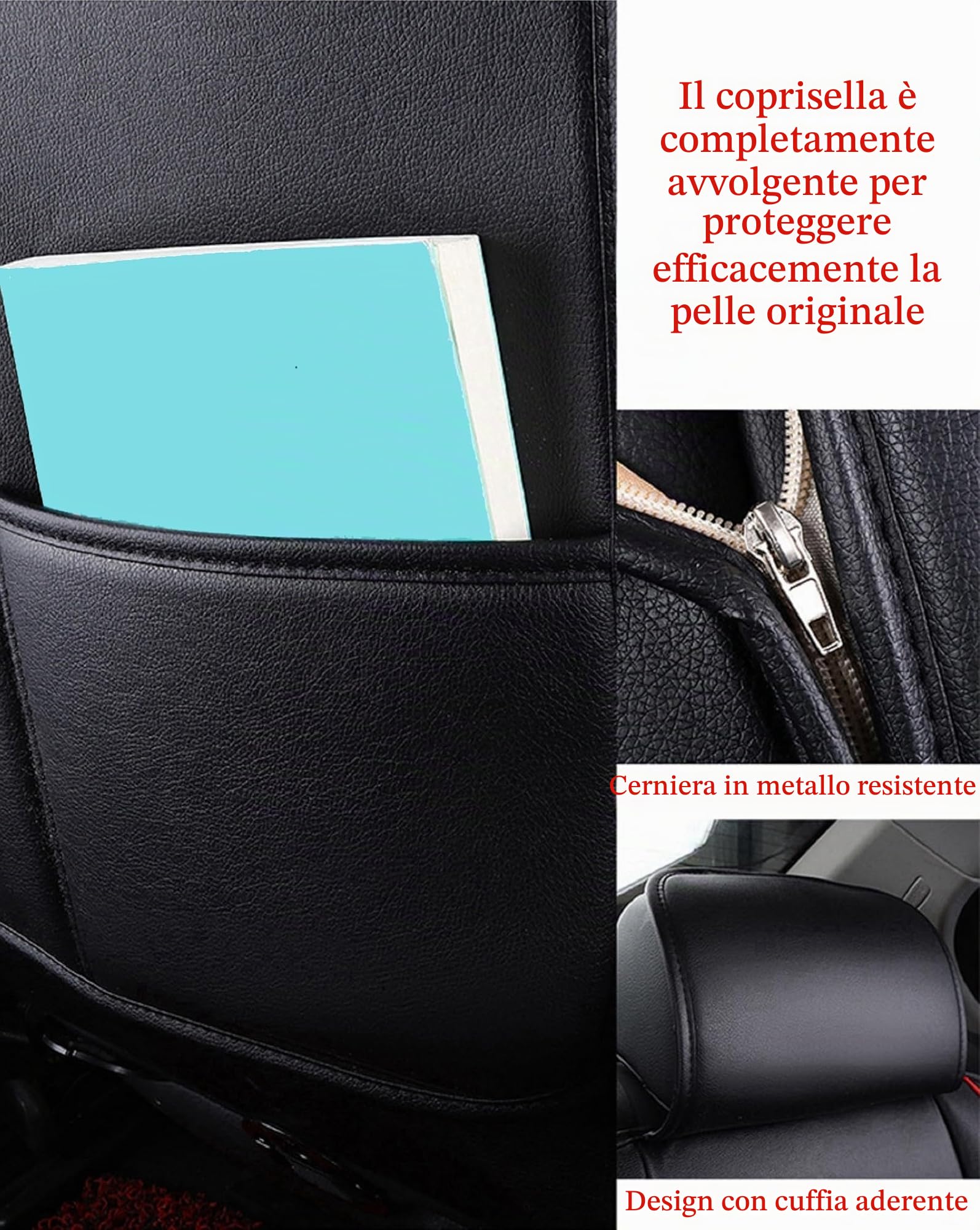 Coprisedili Auto Universali per Hyundai Tucson NX4/ Hybrid/N-Line 2021-2023 2024 2025 2026 in Pelle Sintetica, Set Completo di Protezione Sedili Sportivi, Compatibile con Airbag Accessori,A