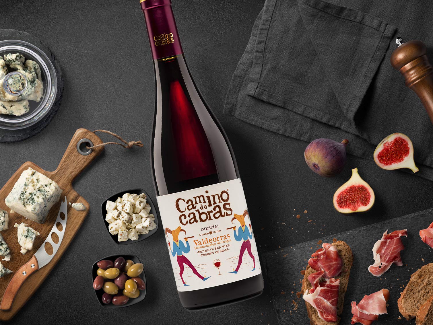 Vino Mencia Crianza - Caja Vino Tinto 6 botella x 750 ml - Vino para Regalar – Vino gallego Premium – Vino Regalo Gourmet – Pack Regalo vino – D.O Valdeorras - CAMINO DE CABRAS