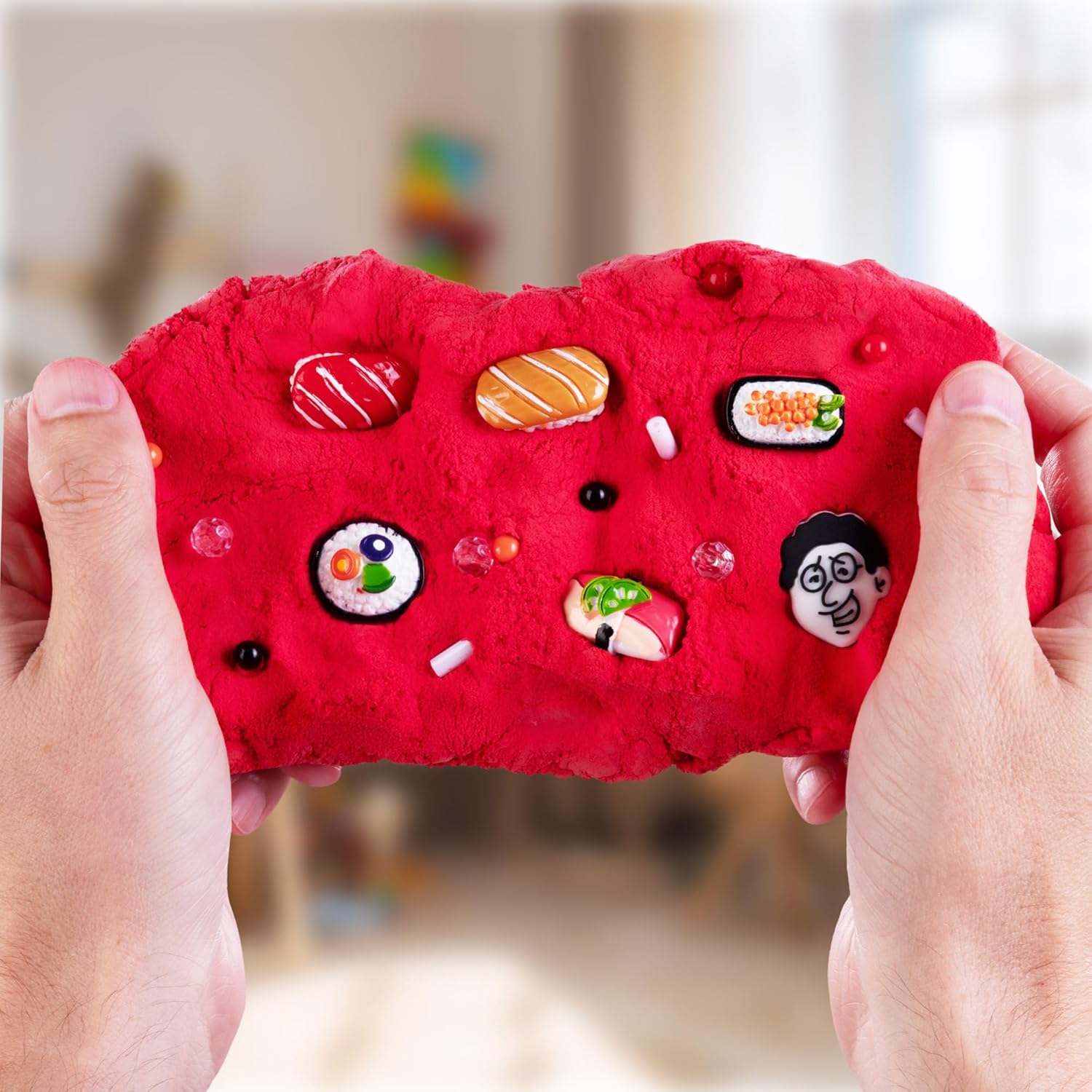 Crazy Aaron's Slime Charmers® - Squishy Sushi - Red Cloud Slime, Sensory Toys for Kids - Creative and Endless Fun, Stress Relief Therapy, Gifts for Girls and Boys - Made in USA