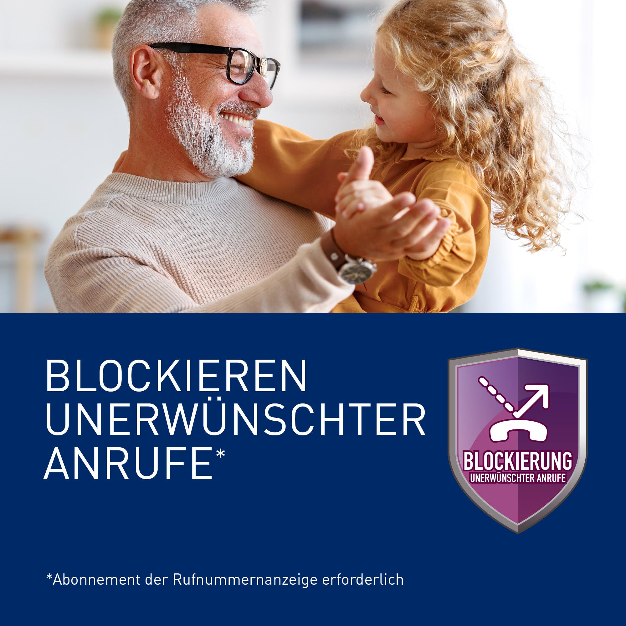 Panasonic KX-TGK220GW Design- Schnurlostelefon mit Anrufbeantworter, Station & Hörer, Freisprecheinrichtung, weißes LCD, Blockierung störender Anrufe, Hörer-Magnet, Weiß