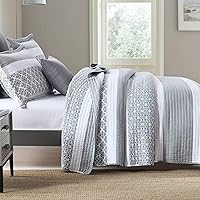 Vista 3 de Juego de edredón tamaño king - Juegos de colcha acolchada tamaño king, 100% edredón de algodón, juego de cama tamaño king, 3 piezas de cubrecama