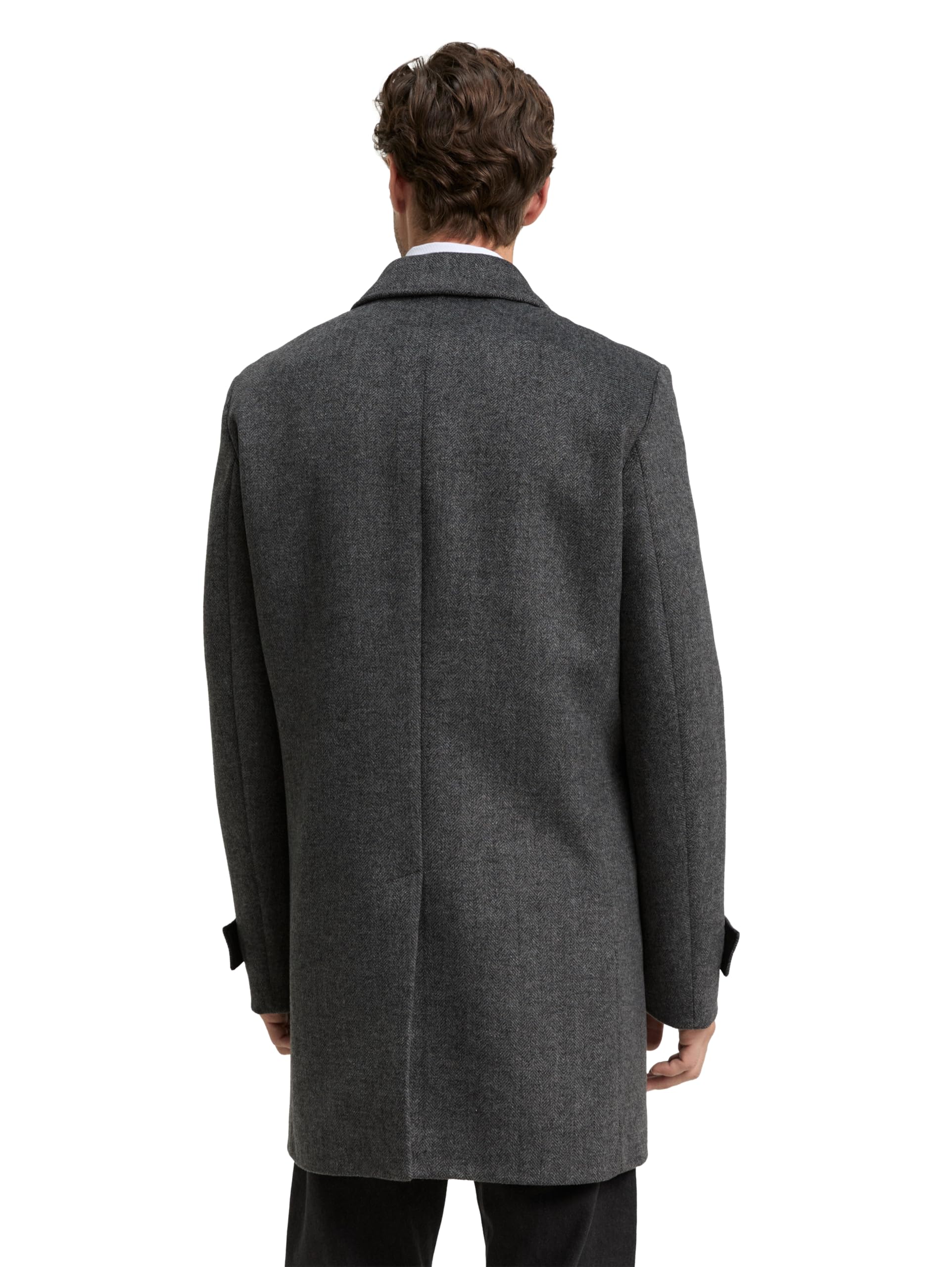 TOM TAILOR Herren 1046987 Wollmantel mit Reverskragen