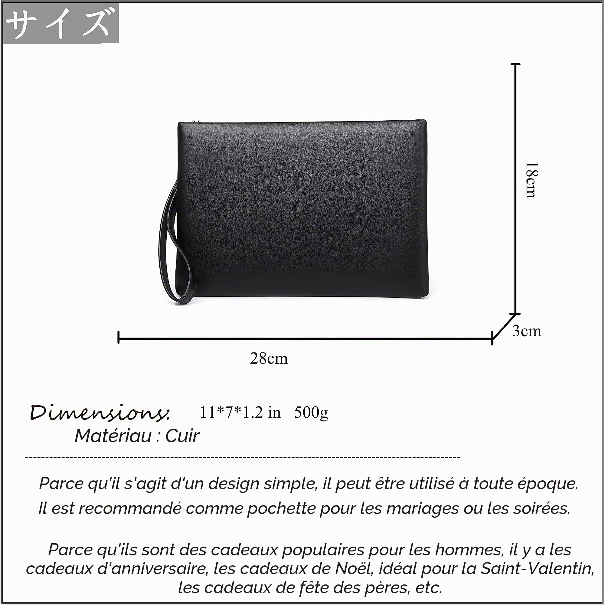 FSD.WG Sac Pochette Homme Portefeuille Sac à Main 30 cm Grand Sac à Main Grand Portefeuille, Large