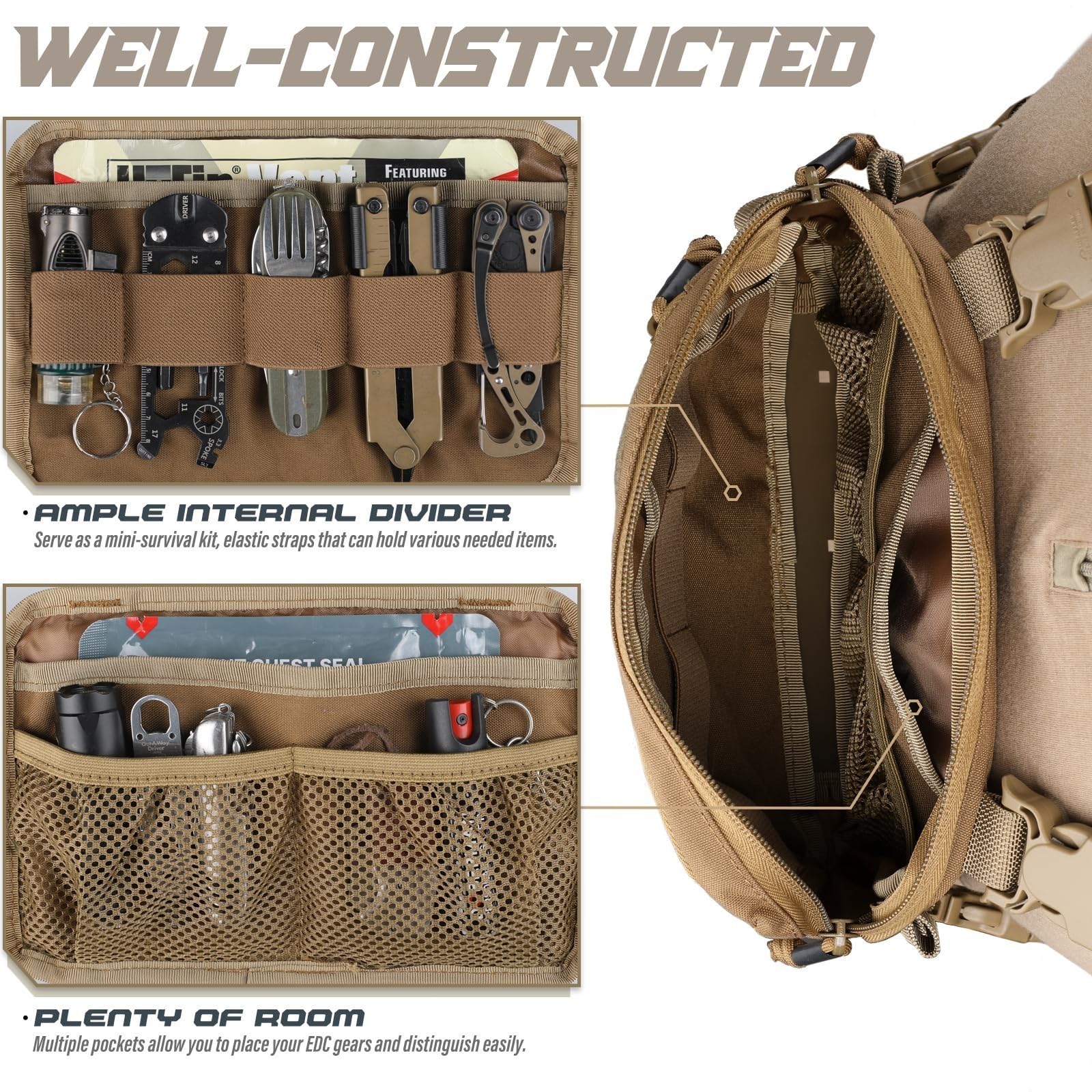 Paquete Plataformas Tácticas para Pecho Hombres Bolsa Correr Bucle Frontal Utilidad Chaleco Entrenamientos
