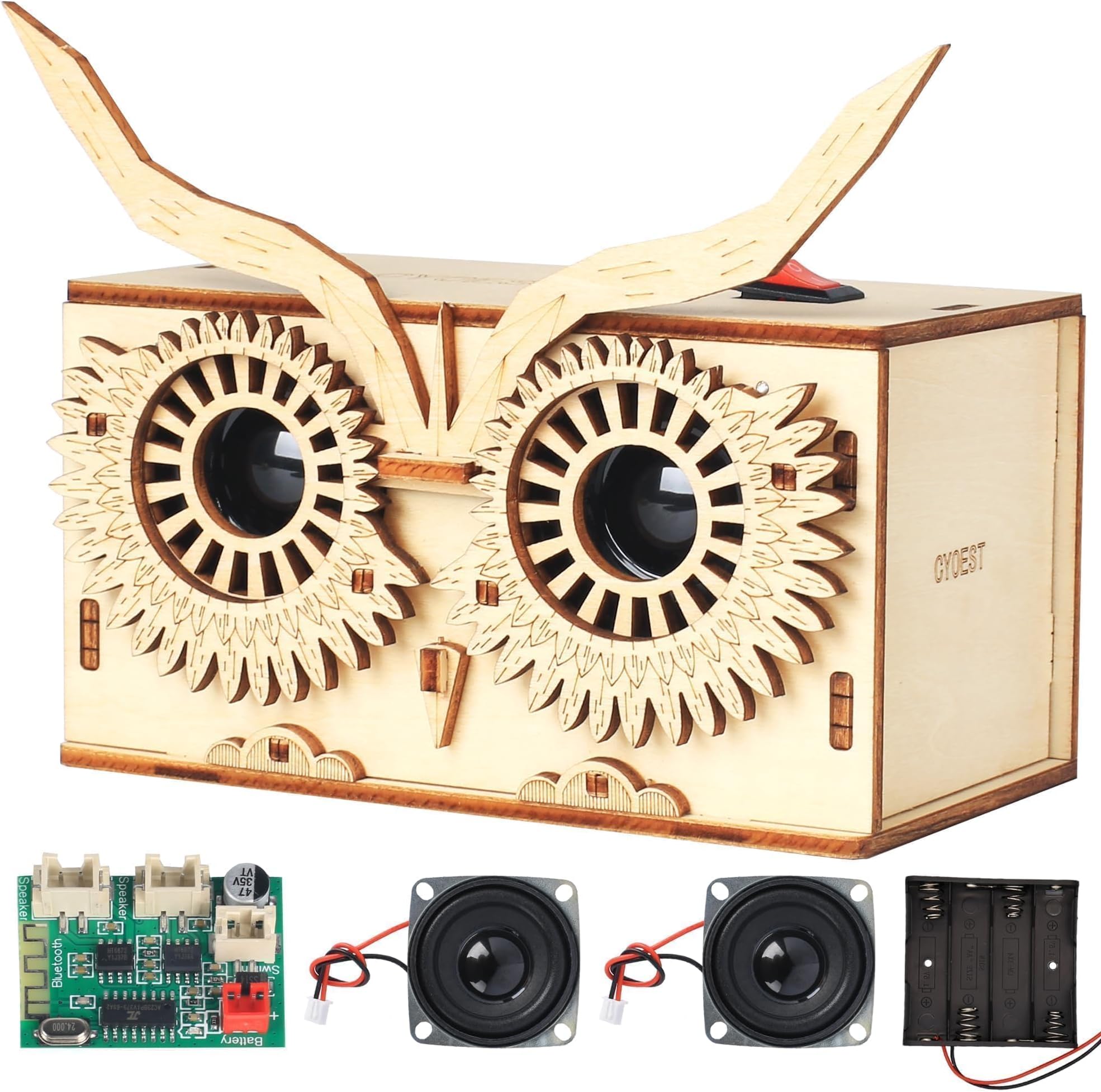 Gifts for Teen Girls Boys - Science Kits for Kids Age 8-10-12-14 - Crafts for Girls 8-12| STEM Toys Build Bluetooth Speaker Kit| 3D Puzzles DIY Electronic Projects 9 11 13 15 16+ Year Old(Model OWL)