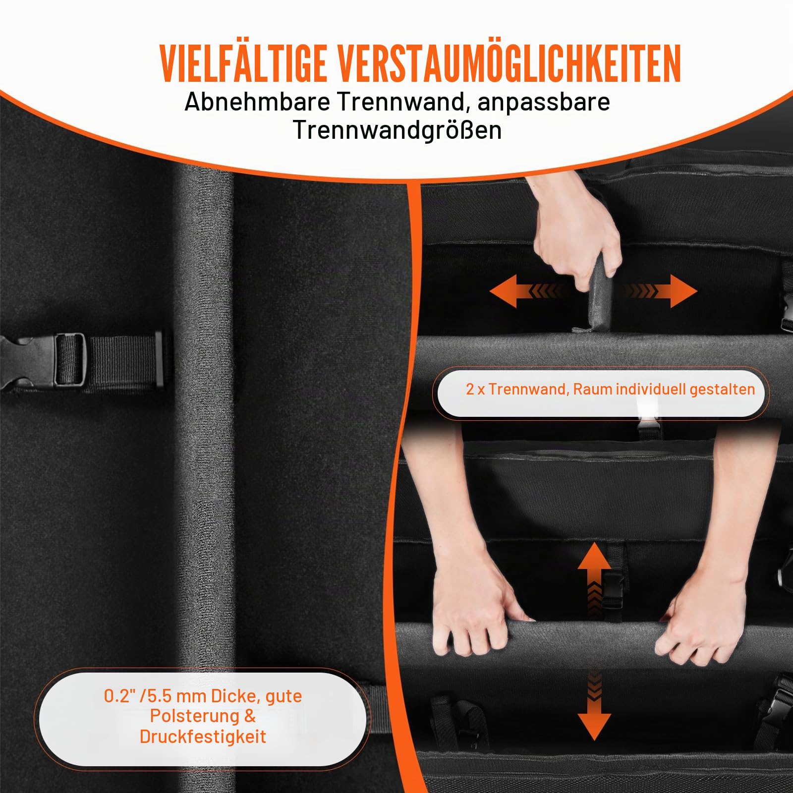 VEVOR Teleskoptasche, 1035 mm, Transporttasche für Teleskope mit festen Schnallen, mehrere Taschen & abnehmbare Trennwand für Teleskope, Teleskop-Tragetasche zur Sicherung von optischem Tubus & Stativ