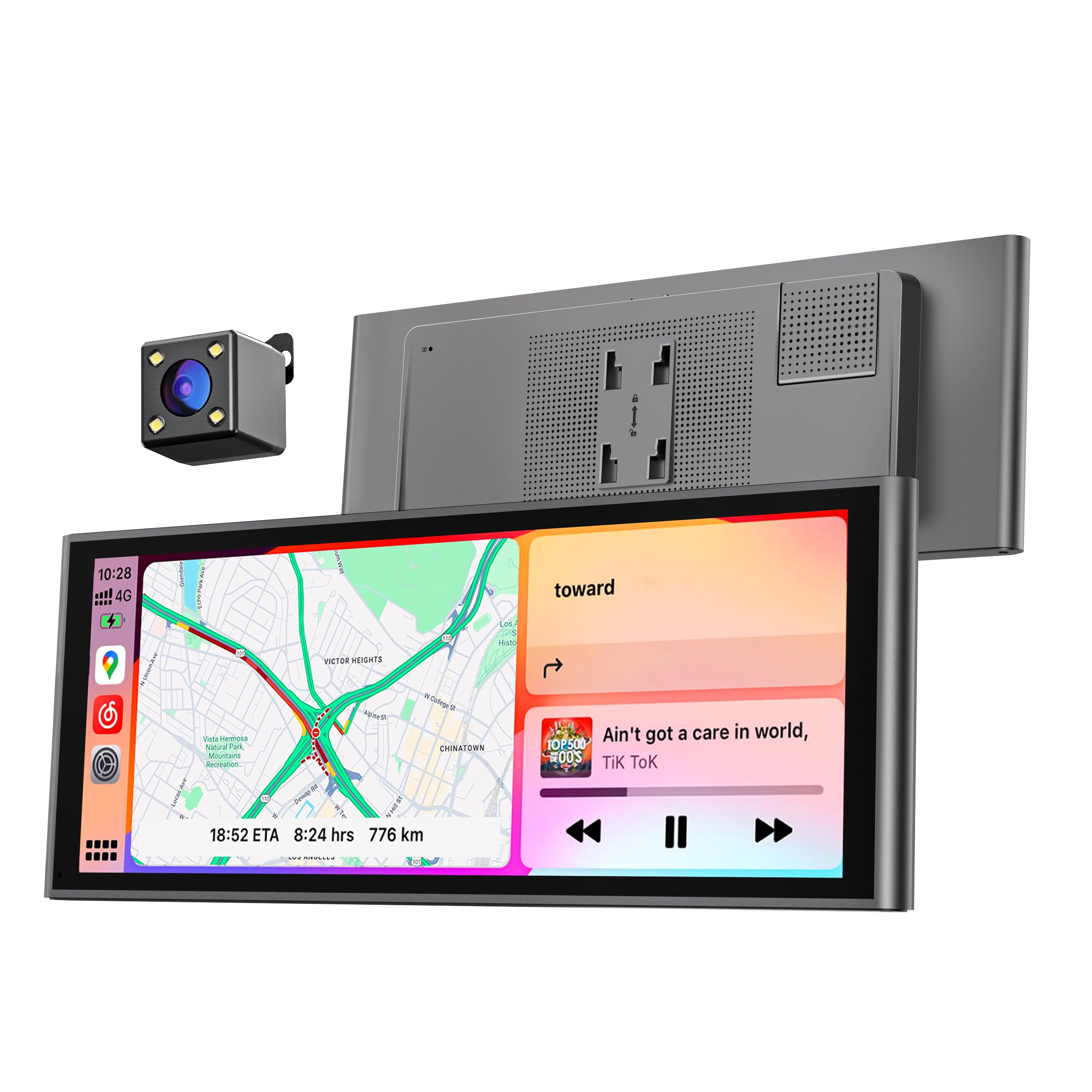 Krunia 9.26" Wireless Portable Car Play Screen for Apple CarPlay & Android Auto, OTA Updates, Backup Camera, Mirror Link, 5.0 Bluetooth, Voice Control, GPS Navigation, FM — view 10