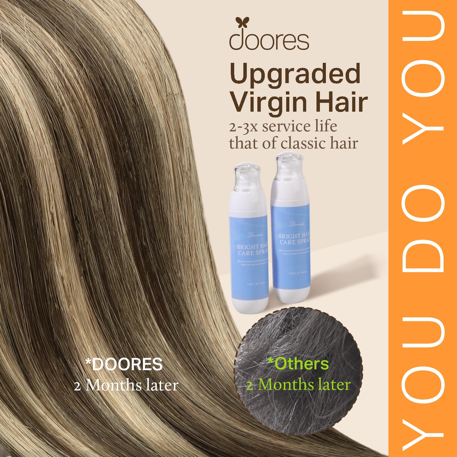 Amazon.com : DOORES K Tips Hair Extensions Human Hair 