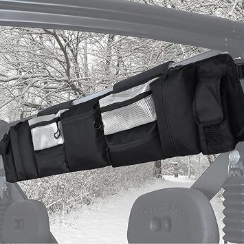 COCO Park UTV Roll Cage Organizer, Universal Fits Most Full-size UTVs for Polaris Ranger Yamaha, 47" L Black