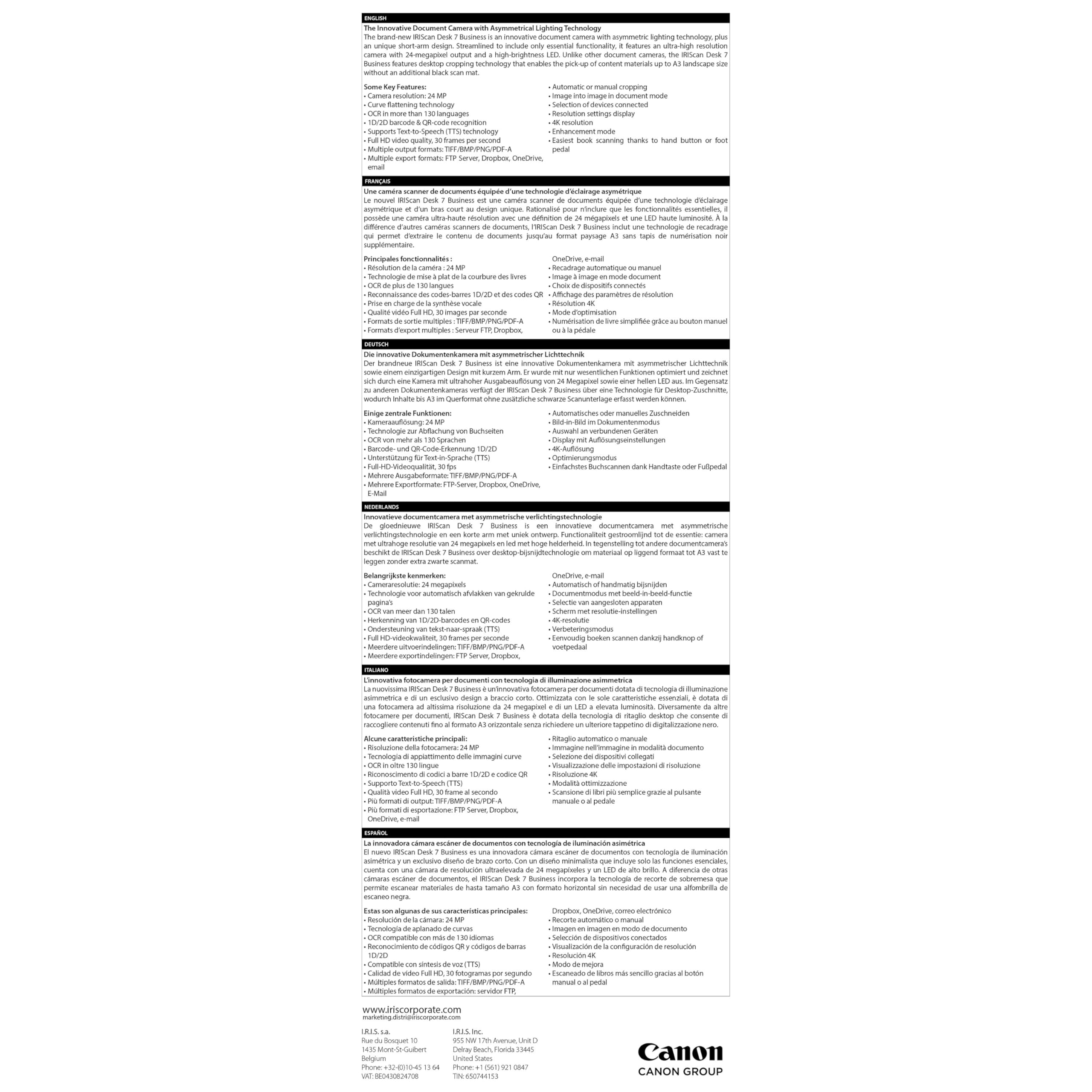 Iris Scan Desk 7 Business A3 Win/mac (464416)