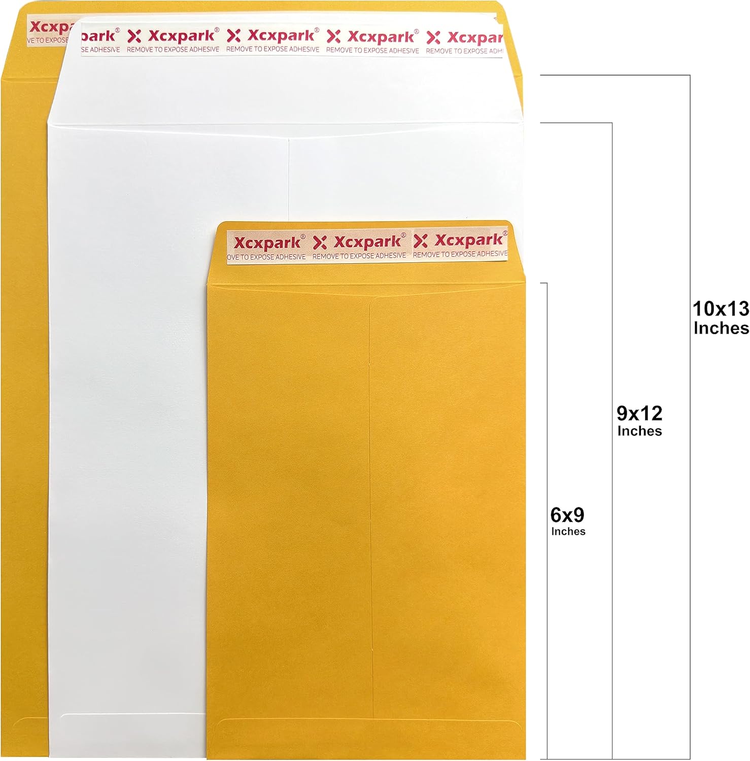 Xxcxpark 250 PCS 10x13 inches Security Catalog Envelopes Printable Self Seal Envelopes, Anti Tear brown Kraft Envelopes for Invitation Cards, Pictures, Photos, Documents