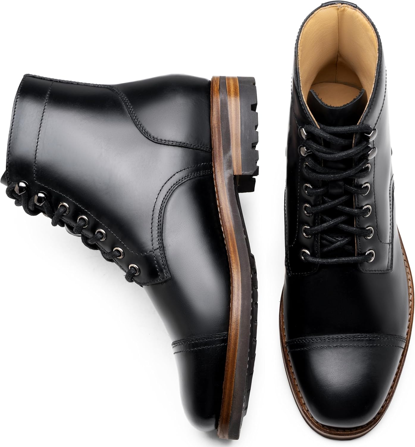 Jousen Mens Dress Boots For Men Leather Casual Goodyear-Welted Boot Formal Fashion Botas - Image 6