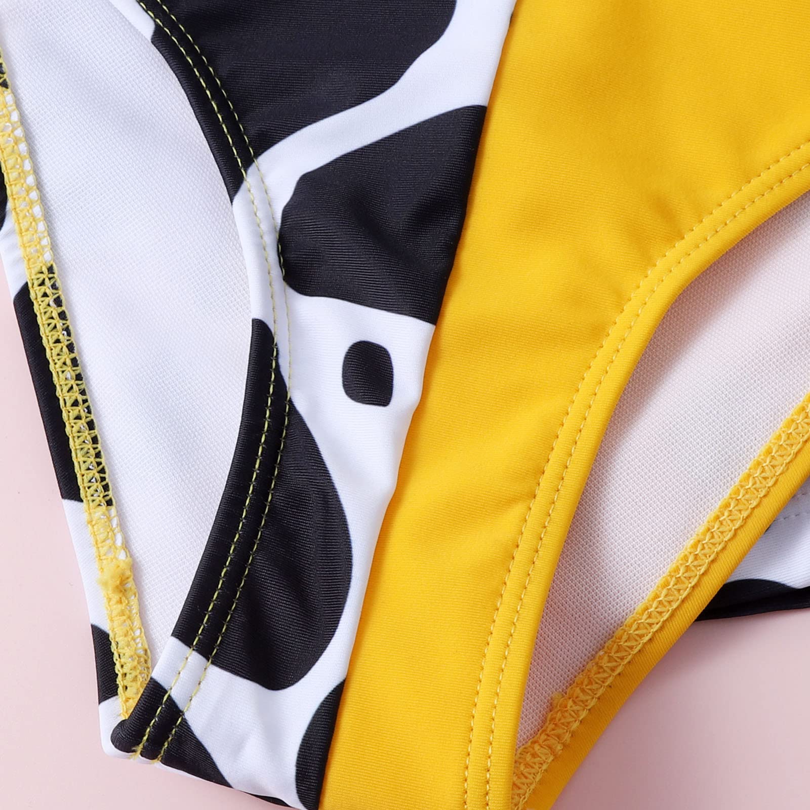 Traje de baño para niños pequeños bebé niña primavera verano impresión algodón sin mangas secado rápido impresión bikini 3 piezas traje de baño de playa ropa