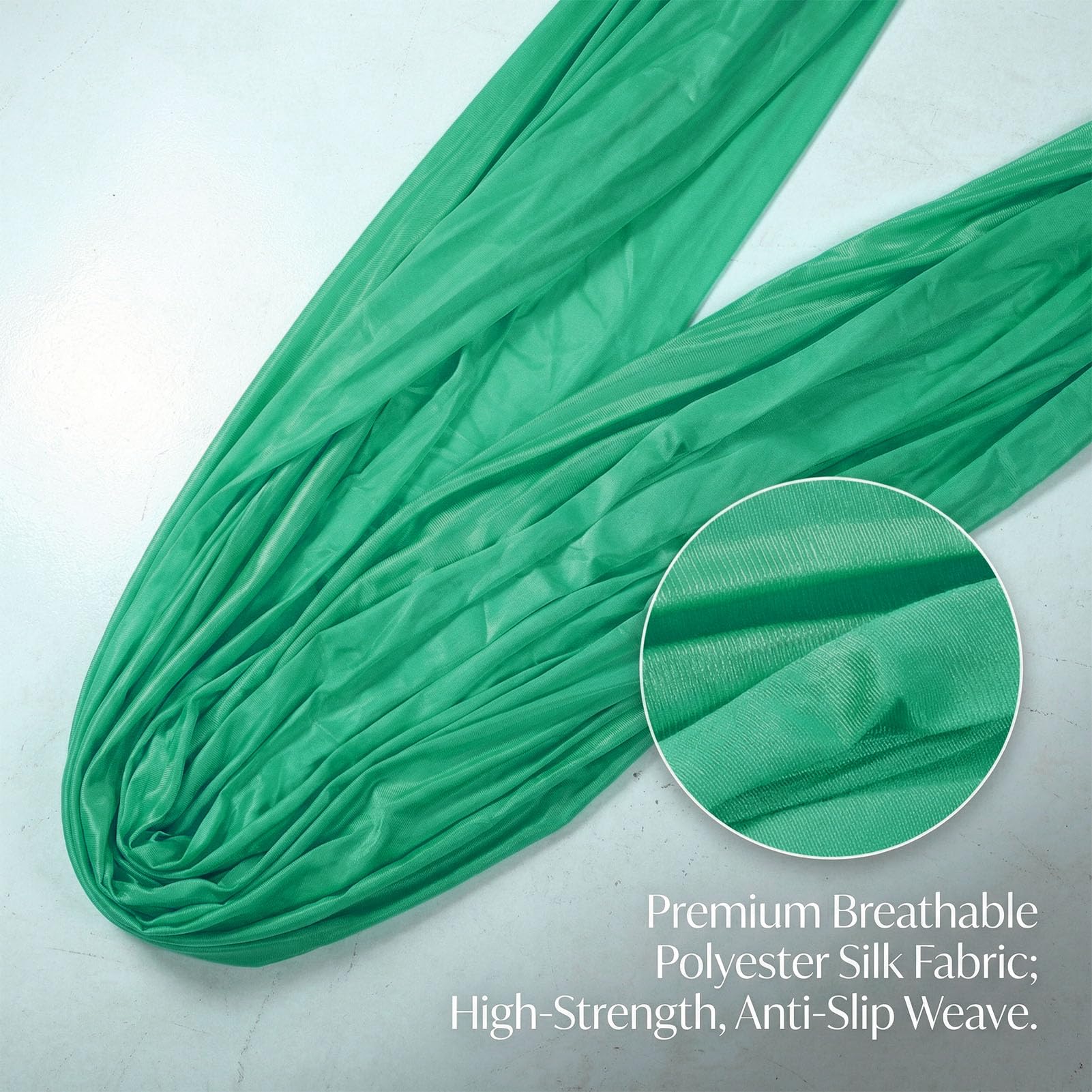 POENVFPO Lufthängematte, Yoga-Schaukel aus Polyester-Seide für Kraftdehnung, Fitness-Meditation, mit Komplettem Hardware-Kit, für Heimstudio