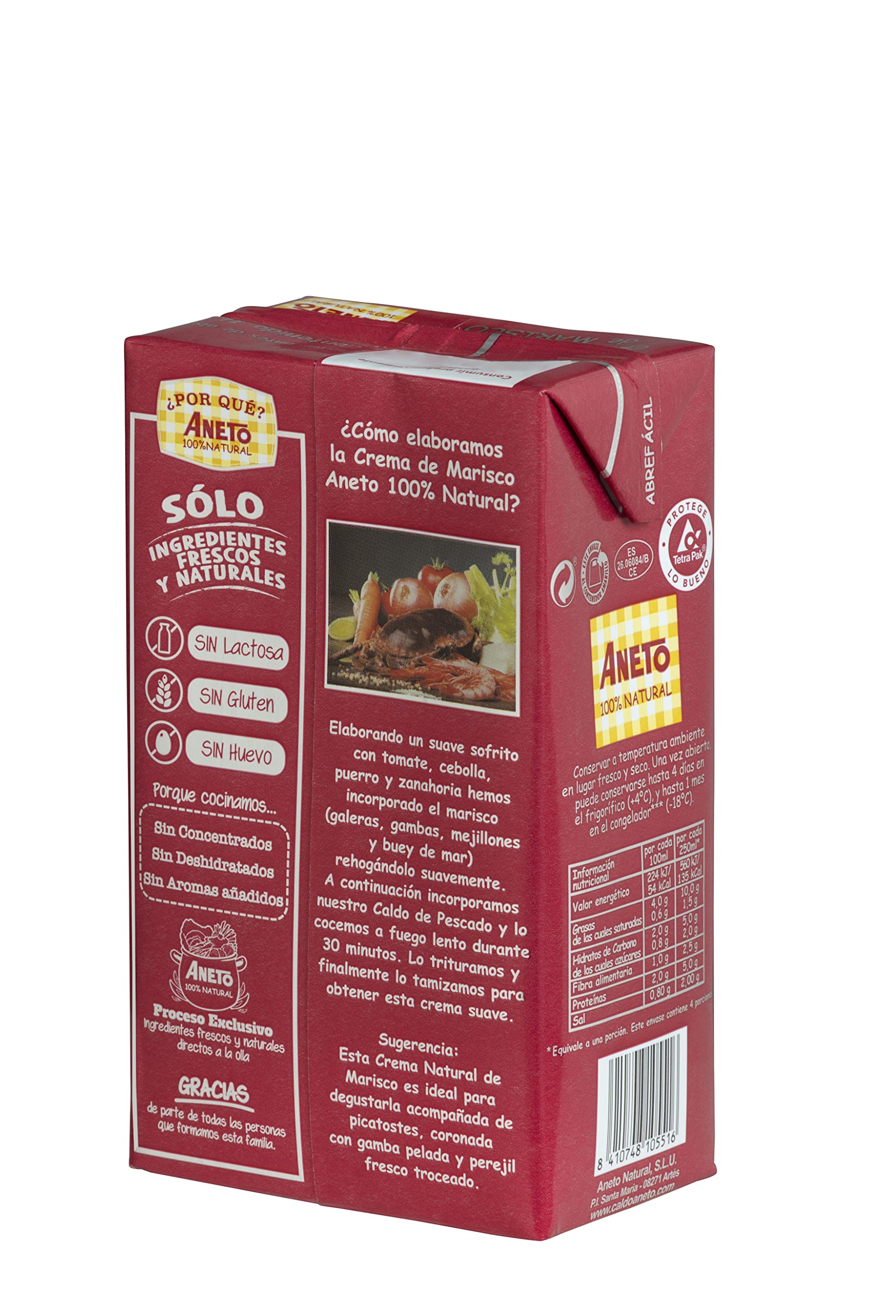 Aneto Natural Crema de Marisco, 1L