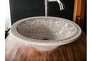 Trendy Contemporary Design Black Moroccan Black Ceramic Bathroom Sink