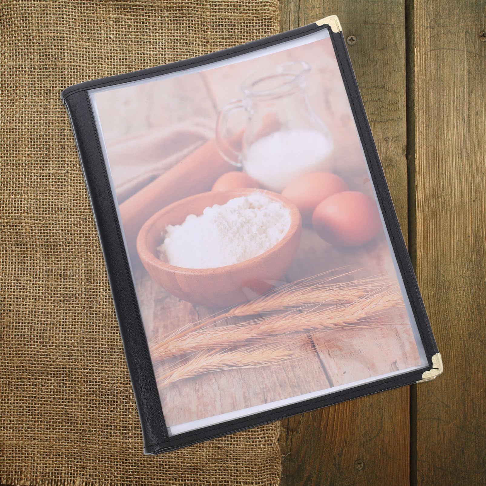 Cubierta de Menú Transparente A4 10 Páginas, Pvc Resistente a Manchas y Cambio Fácil de Contenido, Adecuado para Restaurantes y Banquetes