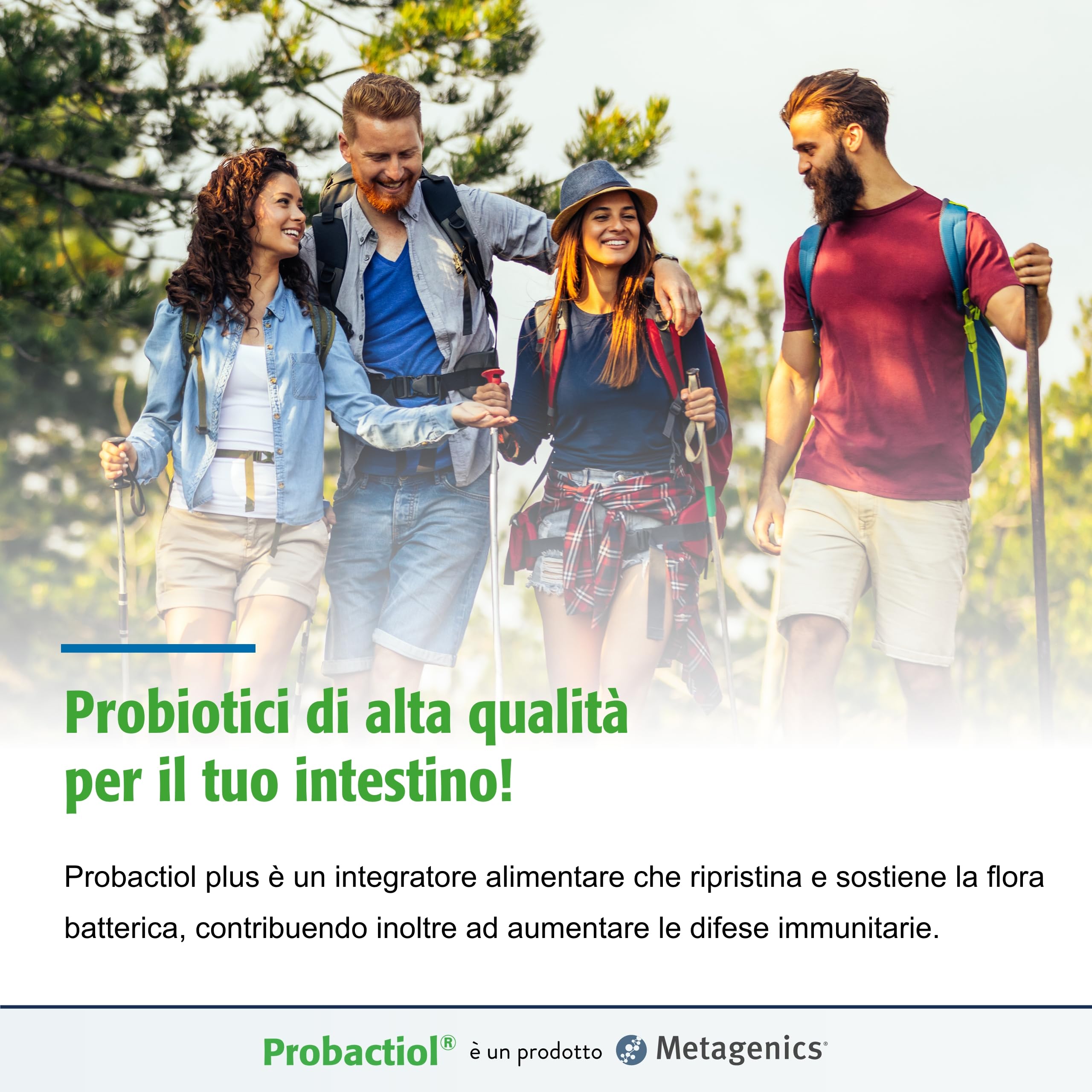 Metagenics Probactiol Plus - Equilibrio della Flora Intestinale - Sostiene l’Immunità - 30 Capsule
