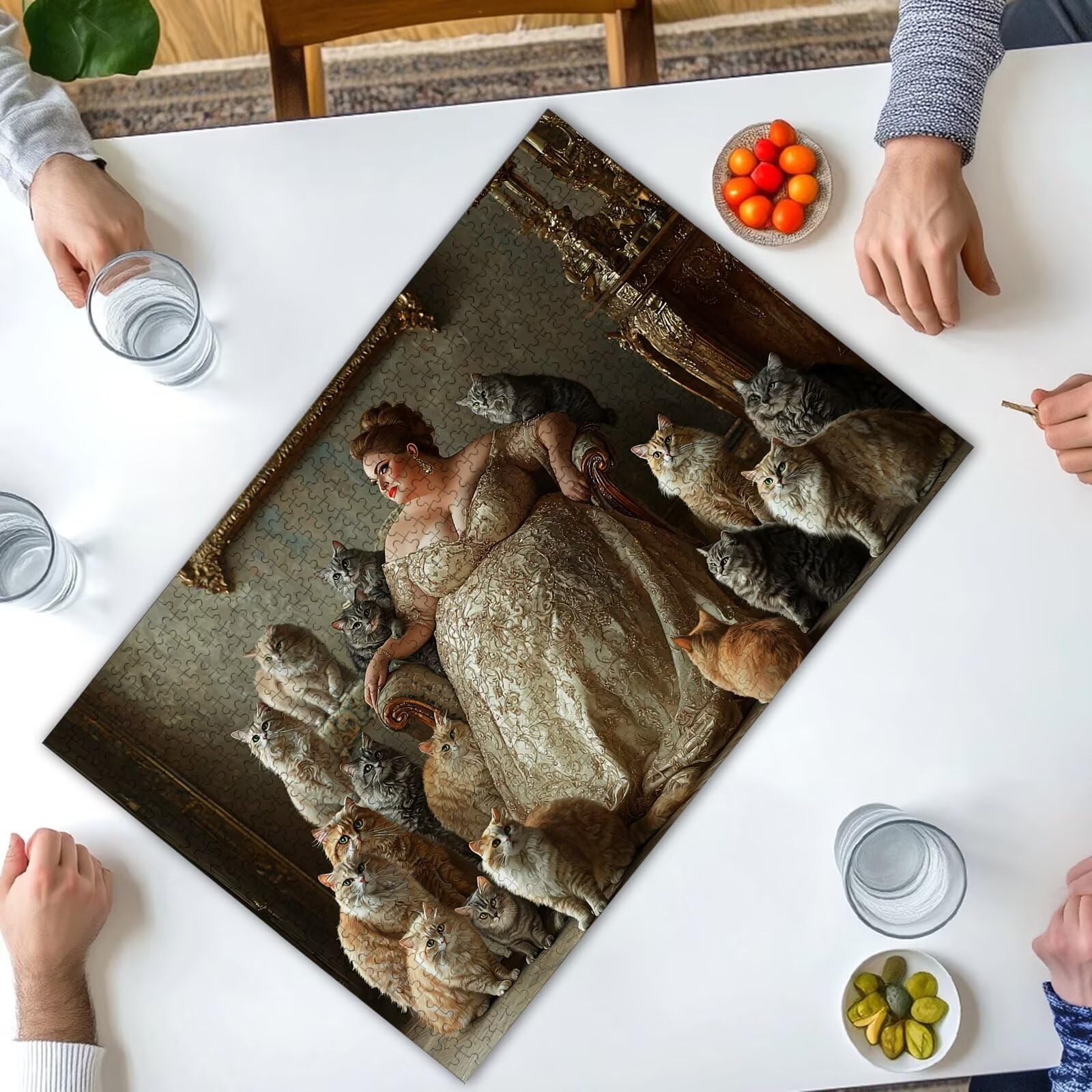 Puzzle 1000 sztuk gruba kobieta, puzzle retro 1000 sztuk dla dorosłych i nastolatków, drewniane puzzle z wykwintnym opakowaniem, rodzinne gry edukacyjne, do dekoracji domu, prezent-2729