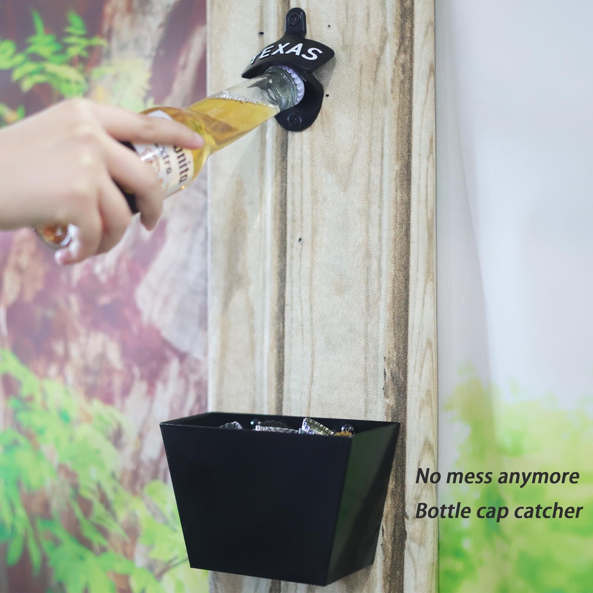 Paket] Abrebotellas De Pared Con Colector De Chapas | Dispensadores-de