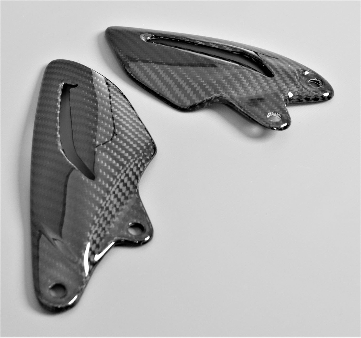 Carbon Fiber Ankle Guards (Heel Plates) for Triumph Street Triple 2013-2016