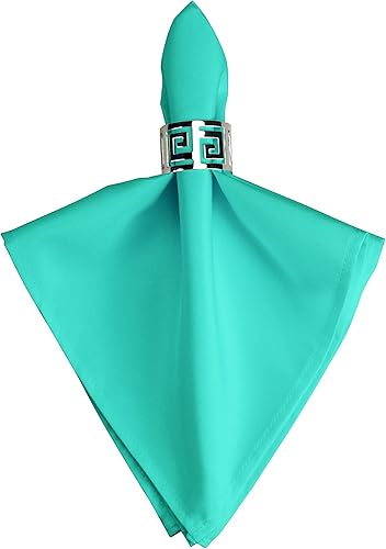 Miniatura 5 de GEFEII Servilletas de tela de poliéster sólido de 18 x 18 pulgadas para mantel rectangular redondo y cuadrado para boda, fiesta, restaurante,