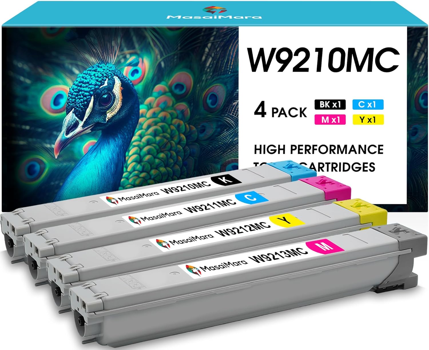 MasaiMara 4-Pack High Capacity W9210MC W9211MC W9212MC W9213MC Compatible Toner Cartridges Replacement for HP Color Laser Managed Flow MFP E78323z E78323dn E78325z E78325dn E78330z E78330dn Printers